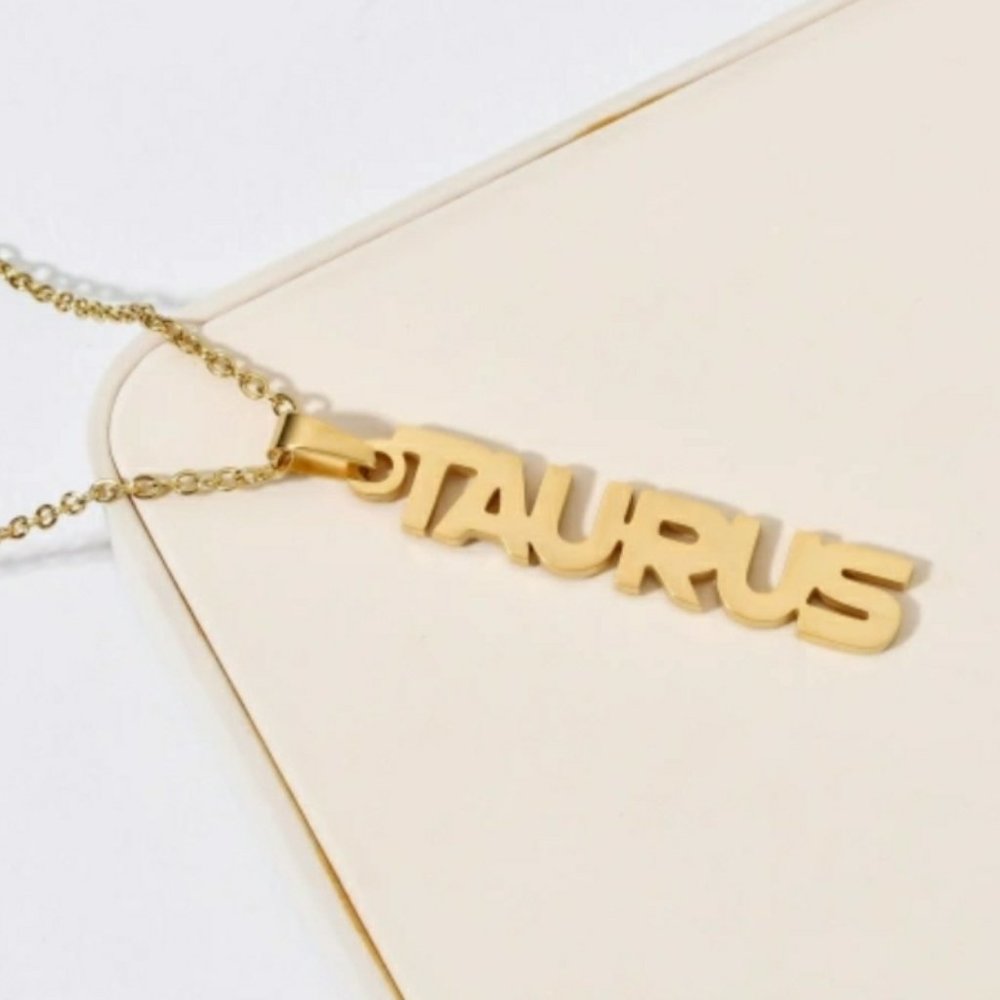 Vertical Zodiac Necklace Gold/Silver Plated - Picture 4 of 4